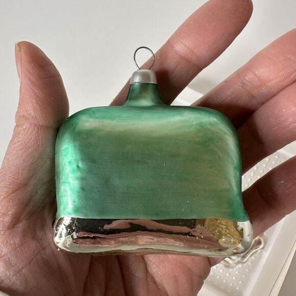 Vtg Bradford Novelty 4 Glass Soda Shop Ornaments Retro Christmas Hand Decorated - Picture 11 of 16